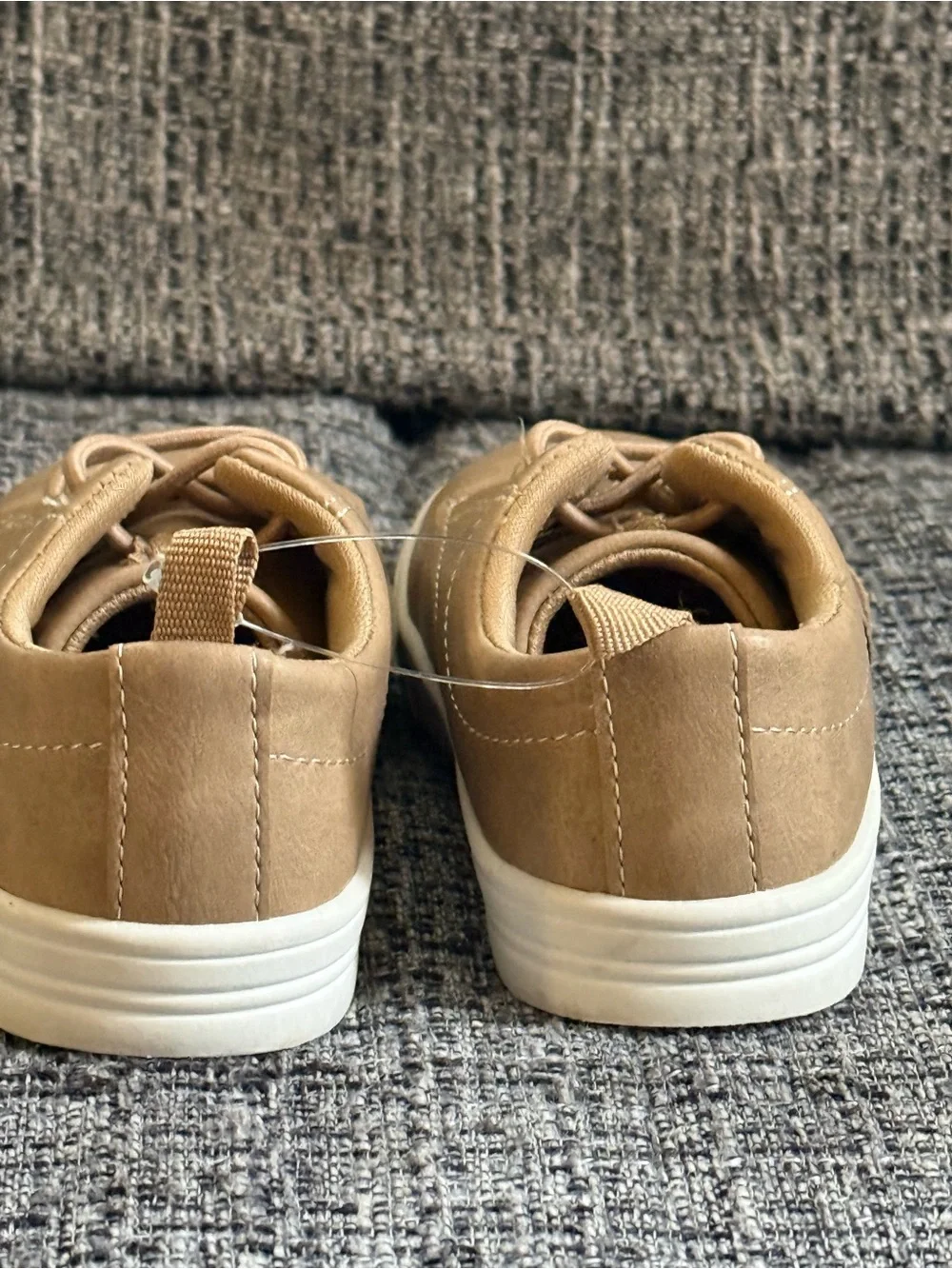 OshKosh B'gosh Kids' Light Brown Lace-Up Sneakers with White Sole